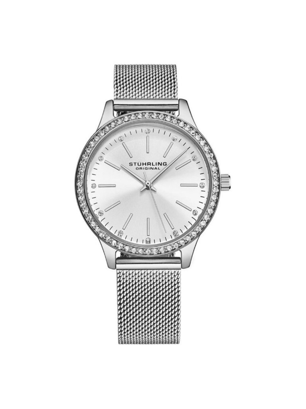 NWT Stuhrling Original Symphony Quartz Silver Dial Ladies Watch